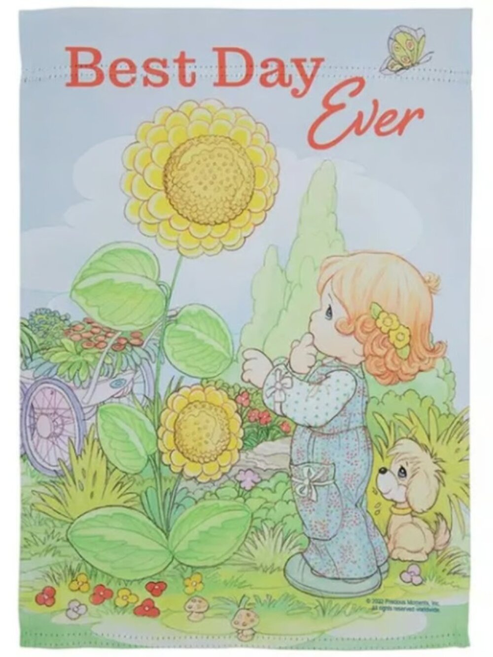 Precious Moments Best Day Ever Spring Garden Flag